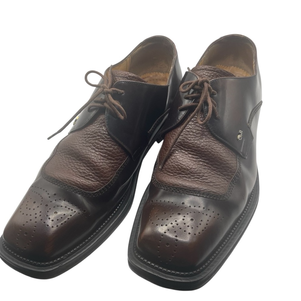 Men's Vintage Foti Brown Leather Dress Shoes 10.5 B Mexico
